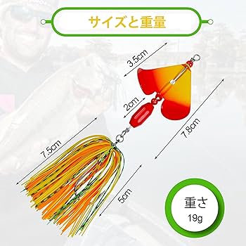 Amazon.co.jp: バズベイト バス釣り ルアー バススピナーベイト